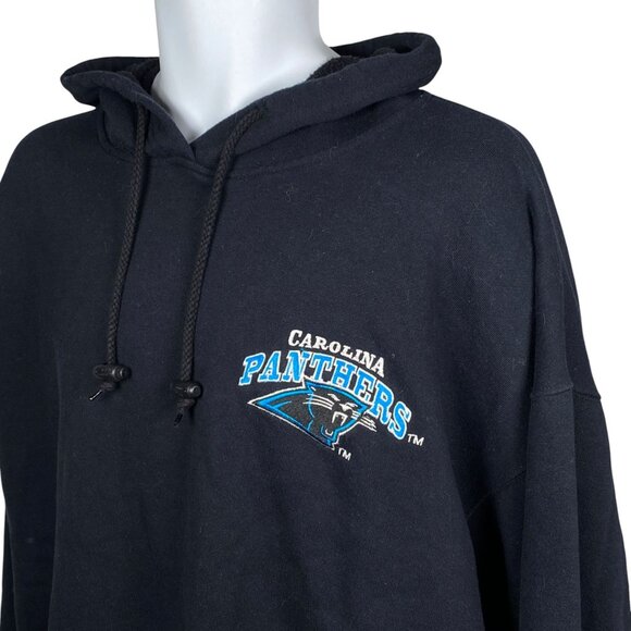 90s NFL Carolina Panthers Pro Line Starter Hoodie Sweatshirt Mens XL Black - Picture 2 of 5
